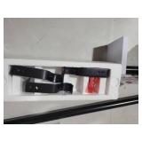 KAMANINA 1 Inch Curtain Rod Telescoping Single Drapery Rod 36 to 72 Inches (3-6 Feet), Black Curtain Rods for Windows 24 to 68 Inches, Netted Texture Finials