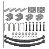 Lonffery 3500lb Tandem Trailer Leaf Spring Kit with 5-1/2\" U-Bolts - 1750lbs Capacity Per Spring