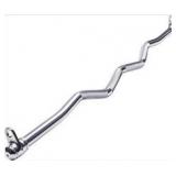 AmStaff 48\" Straight Ez Curl Lat Pull Down Bar with Revolving Double Hook for Dual Pulley Cable Machines, Functional Trainer Multi-Purpose Attachment