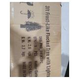 3ft frost-like Flocked tree with Lights