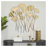 Deco 79 Metal Nature Wall Decor, 35\" x 1\" x 35\", Gold