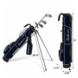 Golf Stand Bag, Lightweight Golf Easy Carry Bag with Padded Strap Durable Pitch n Putt Golf Bag, Practice Ranger Sunday Golf Bag for Men&Women