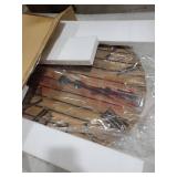 Large Oversized Rustic Wall Clock, 24â | Handmade with Real Wood and Roman Numerals