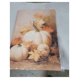 SKYSUKEY Halloween Pumpkin Wall Decoration Painting, Fall Wall Decor, Rustic Fall Art, Vintage Autumn Art Print, Thanksgiving Pumpkin Wall Decor, Framed, 16"x24"