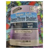 Dawhud Direct Fleece Throw Blanket 50x60" Spirit Wolf