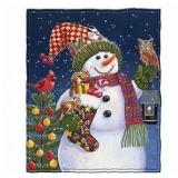 snowman, 50" x 60" Fleece Throw Blanket for Kids and Adults - Super Soft Plush Blanket Throw Plush Blanket