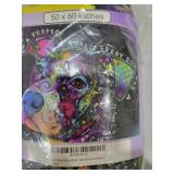 Dawhud Direct Colorful Dog Fleece Blanket for Bed, 50 x 60 inches Dean Russo Dog Fleece Throw Blanket for Women, Men and Kids - Super Soft Plush Dog Blanket Throw Plush Blanket for Dog Lovers