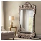 Howard Elliott Marquette Mirror - 84 in. by 48 in. Dimensions Oversized Antique Silver Leaf Frame for Stunning Home Decor & Easy Installation.  Listed as Open Box because I can not inspect the item co