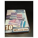 HIBAG Vacuum Storage Seal Bags, 10 Jumbo Space Saver Vacuum Sealer Bags for Clothes, Comforters, Blankets, Bedding (10J) - Retail: $16