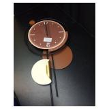 FIXNEO Modern Wall Clocks Battery Operated Chinese Style Large Unique Wall Clock Battery Operated for Living Room &Bedroom Brown Orchids 27\"*12\" - Retail: $80