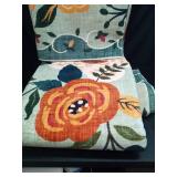 DUKINO 9x12 Rugs for Entryway, Floral Indoor Washable Front Door Mat, Non Slip Boho Small Carpet, Soft Low Pile Throw Rug for Entrance, Bedroom, Kitchen, Laundry, Bathroom, Green - Retail: $95