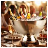 12L Premium Large Size Ice Bucket, Stainless Steel Champagne Bucket for Parties with Great Performance and Sleek Design - Retail: $74