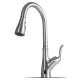 Touch Kitchen Faucet with Touchless Technology, Smart Kitchen Sink Faucet with Pull Down Sprayer, Touch on Activated Kitchen Bar Farmhouse Kitchens, RV, Sinks Faucet (Brushed Nickel) - Retail: $70