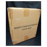 Fluffy Bean Bag Chair for Kids, 2.5FT Round Memory Foam Filled Bean Bag for Teens & Kids, Ultra Soft Faux Fur Fabric Bean Bag Chairs for Playroom, Living Room, Bedroom, Gray - Retail: $33