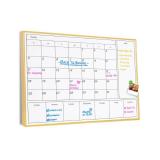 Aitakatta 3-in-1 Dry Erase Calendar for Wall with Golden Aluminum Frame, 23.6X 17.7 inches Magnetic Monthly & Weekly Calendar Whiteboard, Dry Erase Board for Wall for Decor/Memo(YL+ZL-Gold,4560) - Ret