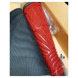 tchdio Door Mat Outdoor Indoor Entrance Doormat-Semicircular Durable Rubber Non Slip Front Door Mat for Outside Inside Entry Entryway Dirt Trapper WelcomeMat for Muddy Paws and Shoes-Red 17âx30â