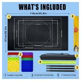 GOECI Puzzle Mat, Puzzle Matt Rollup - 1500 1000 500 Pieces Puzzles Saver Keeper with 8pcs Jigsaw Tray Black Roll-Up Jigsaw Mats Felt Board Frame Table Storage Accessories for Adults - Retail: $24