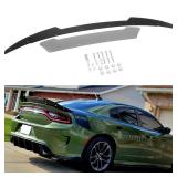 Bonbo Venom V2 Rear Wickerbill Spoiler for Dodge Charger 2015-2024 SRT ScatPack Hellcat, Add-on Type 2-Piece Rear Wicker Bill Spoiler with RivNut Tool (Gloss Black) - Retail: $79