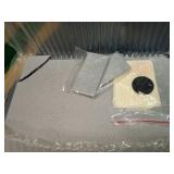 ZEN-ECO 4Pcs Stone Bath Mat - No Smell Quick Dry Diatomaceous Earth Bath Mat - Super Absorbent Diatomite Stone BathMat Non-Slip, Easy to Clean 1xStone &1xFoldable Mat, 2xStone Dishes 23.5Ã15.5\" - 