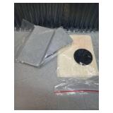 ZEN-ECO 4Pcs Stone Bath Mat - No Smell Quick Dry Diatomaceous Earth Bath Mat - Super Absorbent Diatomite Stone BathMat Non-Slip, Easy to Clean 1xStone &1xFoldable Mat, 2xStone Dishes 23.5Ã15.5\" - 