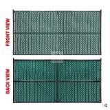Chain-Link Fence Blade Slats with Bottom Lock (4-ft, Green) - Retail: $50