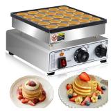Mini Pancake Maker 25pcs Dutch Pancake Maker 950W Mini Pancakes Maker Machine Commercial Electric Dutch Pancakes Maker, Non-stick hotcakes Maker for Restaurant - Retail: $58