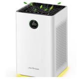 JafÃ¤nda Air Purifiers for Home Large Room Up To 1190ftÂ², True HEPA 13 Filter, Activated Carbon Remove 99.97% Dust Smoke Odor Pollen Pets Hair Dander Allergies, Quiet Sleep Mode 23dB, Night Light