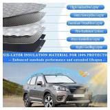 ZATOTOO Car Window Shades for 2019-2024 Forester Sun Shade for Side Window Front Rear Windshield Triangular Window Shade Full Privacy UV Rays Sun Blocker Heat Insulation for Camp Nap Long Time Parking