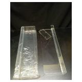 FEMELI 2 PCS 24\" Acrylic Floating Shelves, Clear Shelf for Display, Plant, Perfume, Book in Bedroom Living Room Office, 5mm Thick Wall-Mounted Acrylic Shelves for Wall - Retail: $36