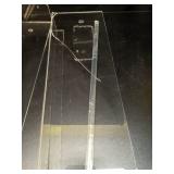 FEMELI 2 PCS 24\" Acrylic Floating Shelves, Clear Shelf for Display, Plant, Perfume, Book in Bedroom Living Room Office, 5mm Thick Wall-Mounted Acrylic Shelves for Wall - Retail: $36