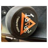 Rubber Coated Fixed Barbell, Pre-Loaded Weights Straight Solid Steel Barbells, Weighted Bar for Weightlifting Exercise, Bodybuilding, Strength Training, Squat Rack & Bench Press, 40lb - Retail: $116