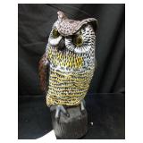 Hooyizer Owl Decoy 360 Rotate Head, Scarecrow Fake Owls Natural Enemy Realistic Owls to Scare Birds Away - Retail: $22
