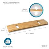 DMI Transfer Board and Slide Board, FSA Eligible, Made of Heavy-Duty Wood for Patient, Senior and Handicap Move Assist and Slide Transfers, Holds up to 440 Pounds, 2 Cut out Handles, 30 x 8 x 1 - Reta