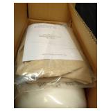 Honeycomb Outdoor Heritage Deep Seat, 24 x 23, Textured Solid Almond Chair Cushion for Patio Furniture - Retail: $90