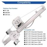 Obaee 741-388 Rear Driver Side Power Window Lift Regulator with Motor Compatible with 2007-2013 Chevy Silverado/GMC Sierra 1500/ 2500HD/ 3500HD Extended Cab Pickup - Retail: $49