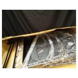 KAOCHA 2 Pack Folding Chairs with Leather Padded Cushion and Back, Metal Black Foldable Chair for Indoor Outdoor, Commercial Stackable Guest Chairs for Office Events Wedding Party Kitchen Dining - Ret