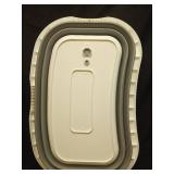 Smoochie Collapsible Dog Bathtub, Dog Tubs for Bathing, Portable Tub, Dog Wash Tub, Pet Tub and Dog Bath Tub for Dog/Cat/Pet and Puppy Bath Tub, Dog Tub for Pets and Cats (Gray) - Retail: $37