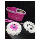 Spin Mop and Bucket with Wringer Set, Microfiber Mop for Floor Cleaning, Floor Mop Bucket, Wet or Dry Usage for Hardwood Laminate Ceramic Marble Tile Floor Cleaning,Purple - Retail: $210