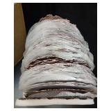 fani 50 Pcs Rose Gold Charger Plates Bulk, 13 Inch Reef Wedding Chargers for Dinner Plate, Round Plastic Reusable Ruffled Rim Decorative for Table Setting, Parties, Wedding, Events - Retail: $110