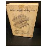 QUYUWU 2-Tier Kitchen Cabinet Pull Out Shelf and Drawer Organizer Slide Out Pantry Storaqe Basket in Multiple Sizes (16\" W x 21\" D) - Retail: $88