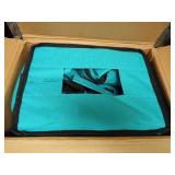 Navatiee Big Wheels Collapsible Wagon Cart Foldable, Heavy Duty Beach Wagon with Silent All-Terrain Wheels, Folding Utility Grocery Cart with Side Pocket and Brakes for Camping Garden Sports, Blue - R