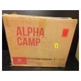 ALPHA CAMP 2 Packs Stadium Seat Chair for Bleachers with Back & Arm Rest, Black Grey - Retail: $90