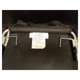 ALPHA CAMP 2 Packs Stadium Seat Chair for Bleachers with Back & Arm Rest, Black Grey - Retail: $90