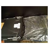 ALPHA CAMP 2 Packs Stadium Seat Chair for Bleachers with Back & Arm Rest, Black Grey - Retail: $90