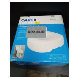 Carex Raised Toilet Seat Riser  Adds 5.5  of Height  300 lb Weight Capacity  Slip-Resistant  White - Retail: $255