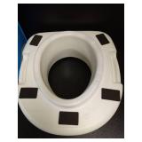 Carex Raised Toilet Seat Riser  Adds 5.5  of Height  300 lb Weight Capacity  Slip-Resistant  White - Retail: $255