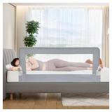 grelex Toddler Bed Rails, 51 Inch Foldable Bed Rail for Toddlers, Baby Bed Rail Guard for Twin, Full, Queen Size Bed, Box, Platform Bed, with Reinforced Safety System - Retail: $33