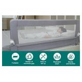 grelex Toddler Bed Rails, 51 Inch Foldable Bed Rail for Toddlers, Baby Bed Rail Guard for Twin, Full, Queen Size Bed, Box, Platform Bed, with Reinforced Safety System - Retail: $33