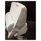 Bedluxe Wedge Pillow Headboard, 3PCS Orthopedic Bed Wedge Pillows Set for After Surgery, Adjustable Pillow Wedge for Acid Reflux&Back Pain Relief, Sleeping, Back Pillow for Bed Sitting Up, White/Grey 