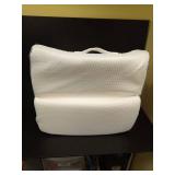 Bedluxe Wedge Pillow Headboard, 3PCS Orthopedic Bed Wedge Pillows Set for After Surgery, Adjustable Pillow Wedge for Acid Reflux&Back Pain Relief, Sleeping, Back Pillow for Bed Sitting Up, White/Grey 